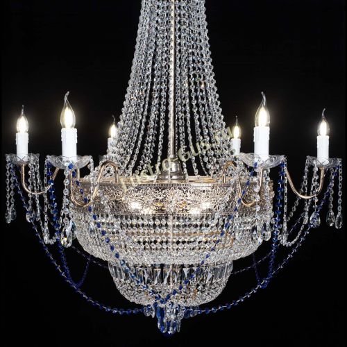 Люстра Елизавета Восток синяя в Саратове Гусь Хрустальный