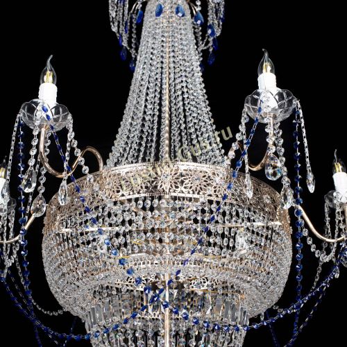 Люстра Елизавета Восток синяя в Саратове Гусь Хрустальный