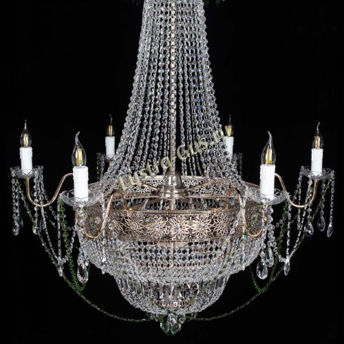 Люстра Елизавета Восток зеленая в Саратове Гусь Хрустальный