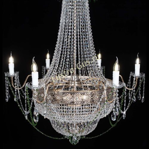 Люстра Елизавета Восток зеленая в Саратове Гусь Хрустальный