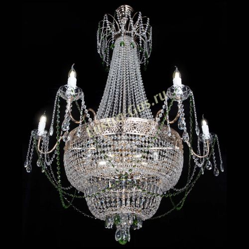 Люстра Елизавета Восток зеленая в Саратове Гусь Хрустальный