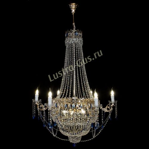 Люстра Елизавета синяя в Саратове Гусь Хрустальный