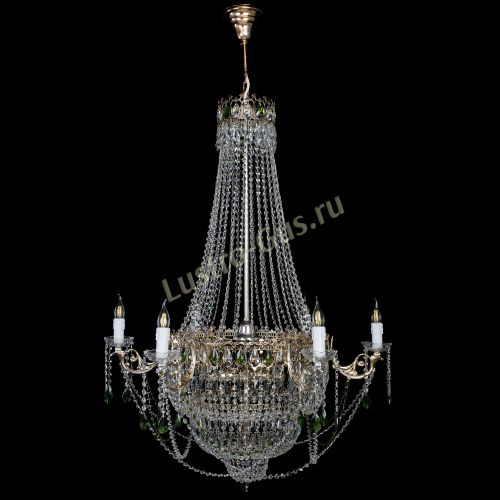Люстра Елизавета зеленая в Саратове Гусь Хрустальный