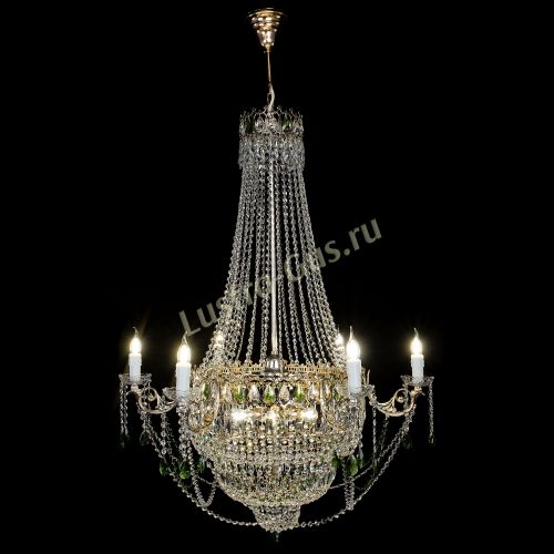 Люстра Елизавета зеленая в Саратове Гусь Хрустальный