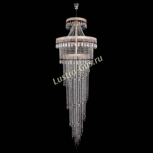 Люстра Флоренция Водопад №8 красная в Саратове Гусь Хрустальный