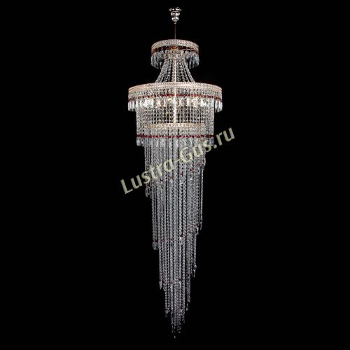 Люстра Флоренция Водопад №8 красная в Саратове Гусь Хрустальный