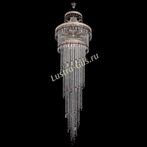 Люстра Флоренция Водопад №8 красная в Саратове Гусь Хрустальный