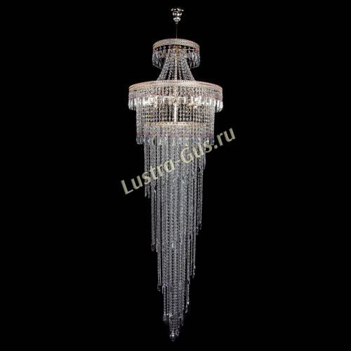 Люстра Флоренция Водопад №8 розовая в Саратове Гусь Хрустальный