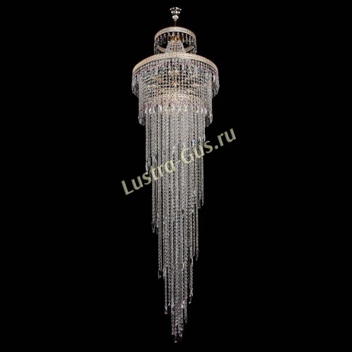 Люстра Флоренция Водопад №8 розовая в Саратове Гусь Хрустальный