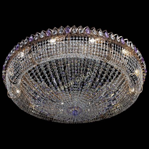 Люстра Кольцо Классика №12 фиолетовая в Саратове Гусь Хрустальный