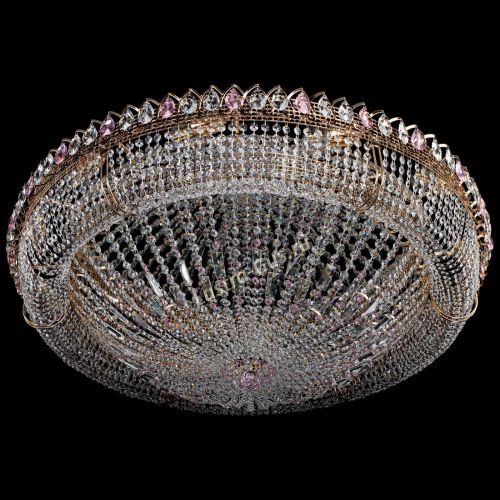 Люстра Кольцо Классика №12 розовая в Саратове Гусь Хрустальный