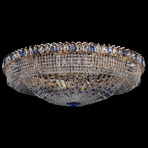 Люстра Кольцо Классика №12 синяя в Саратове Гусь Хрустальный