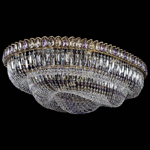 Люстра Кольцо Овал №17 под бронзу фиолетовая в Саратове Гусь Хрустальный