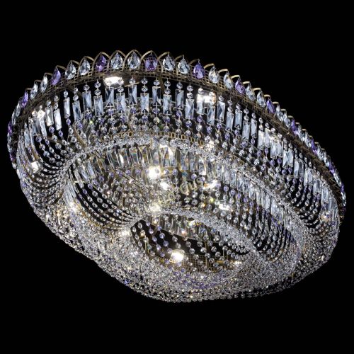 Люстра Кольцо Овал №17 под бронзу фиолетовая в Саратове Гусь Хрустальный