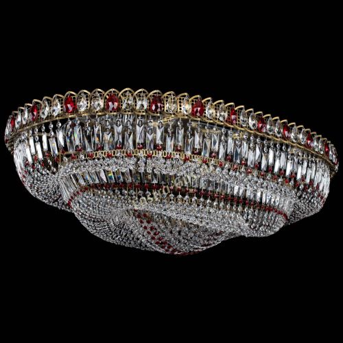 Люстра Кольцо Овал №17 под бронзу красная в Саратове Гусь Хрустальный