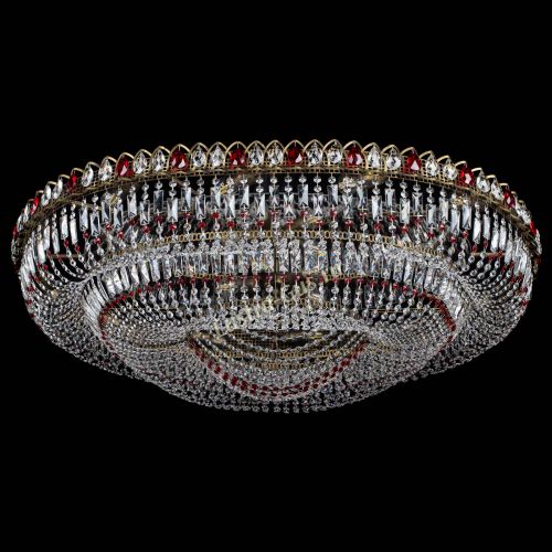 Люстра Кольцо Овал №17 под бронзу красная в Саратове Гусь Хрустальный