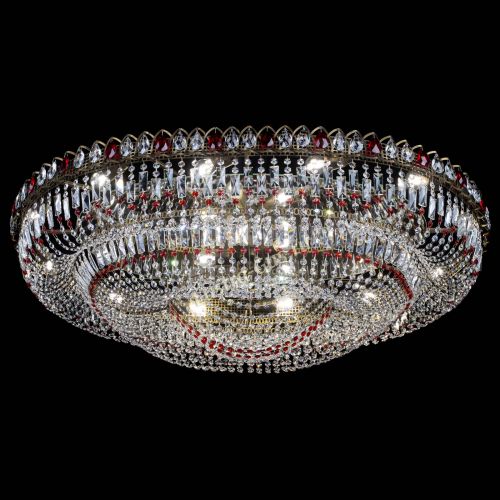 Люстра Кольцо Овал №17 под бронзу красная в Саратове Гусь Хрустальный