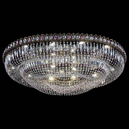 Люстра Кольцо Овал №17 под бронзу розовая в Саратове Гусь Хрустальный