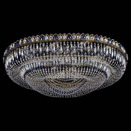 Люстра Кольцо Овал №17 под бронзу синяя в Саратове Гусь Хрустальный