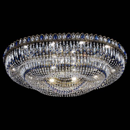 Люстра Кольцо Овал №17 под бронзу синяя в Саратове Гусь Хрустальный