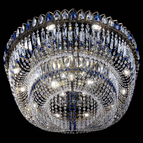 Люстра Кольцо Овал №17 под бронзу синяя в Саратове Гусь Хрустальный