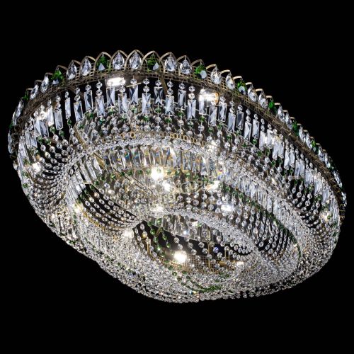 Люстра Кольцо Овал №17 под бронзу зеленая в Саратове Гусь Хрустальный