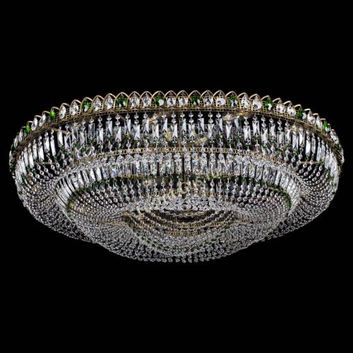 Люстра Кольцо Овал №17 под бронзу зеленая в Саратове Гусь Хрустальный