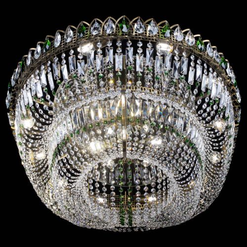 Люстра Кольцо Овал №17 под бронзу зеленая в Саратове Гусь Хрустальный