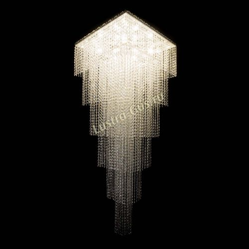 Люстра Квадрат Каскад №8 в Саратове Гусь Хрустальный