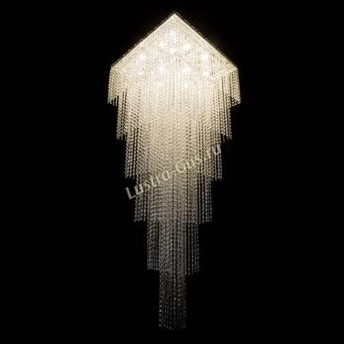 Люстра Квадрат Каскад №8 в Саратове Гусь Хрустальный