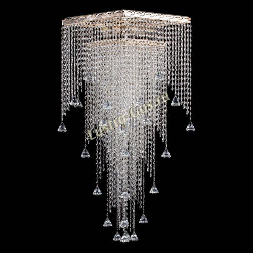 Люстра Квадрат Водопад с конусами в Саратове Гусь Хрустальный