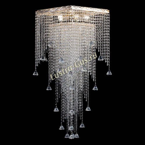 Люстра Квадрат Водопад с конусами в Саратове Гусь Хрустальный