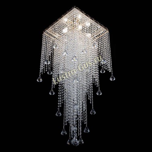 Люстра Квадрат Водопад с конусами в Саратове Гусь Хрустальный