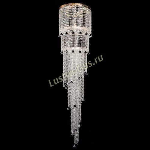 Люстра Милан каскад шар черный в Саратове Гусь Хрустальный