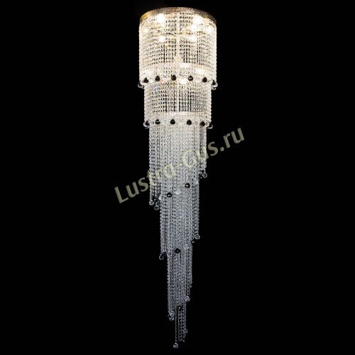 Люстра Милан каскад шар черный в Саратове Гусь Хрустальный