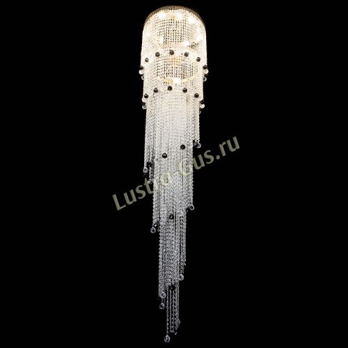 Люстра Милан каскад шар черный в Саратове Гусь Хрустальный