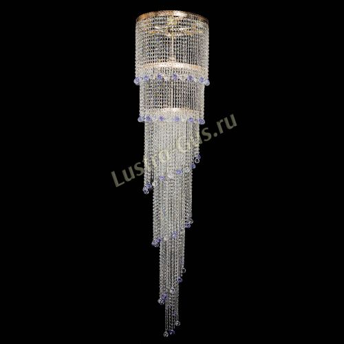 Люстра Милан каскад шар фиолетовый в Саратове Гусь Хрустальный