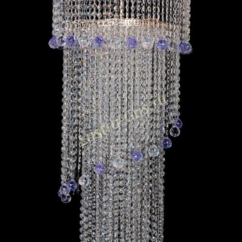 Люстра Милан каскад шар фиолетовый в Саратове Гусь Хрустальный