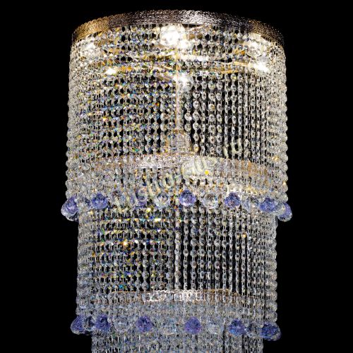 Люстра Милан каскад шар фиолетовый в Саратове Гусь Хрустальный