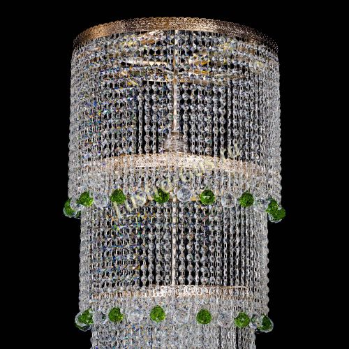 Люстра Милан каскад шар зеленый в Саратове Гусь Хрустальный