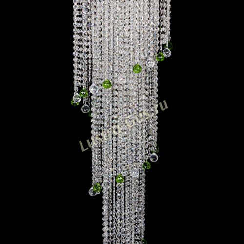 Люстра Милан каскад шар зеленый в Саратове Гусь Хрустальный