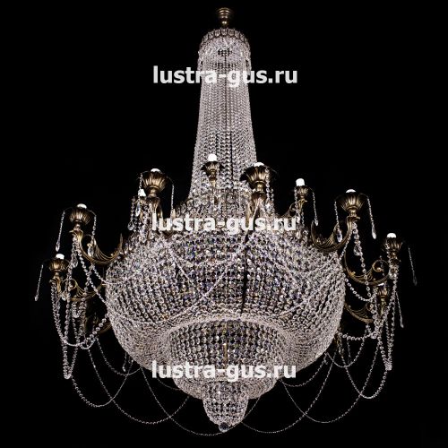 Люстра Свеча 2-х ярусная в Саратове Гусь Хрустальный