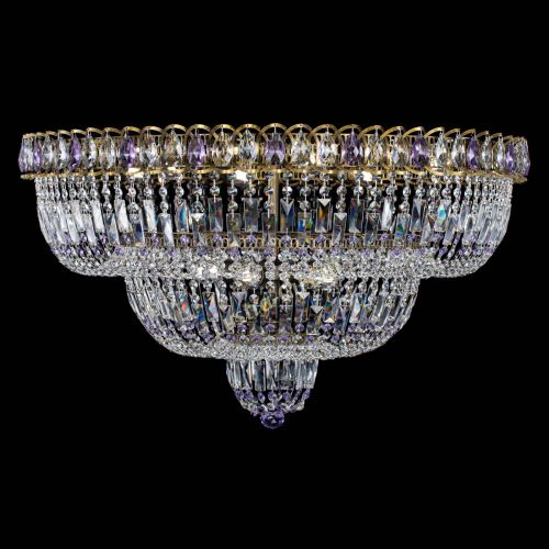 Люстра Водопад Обтикон №15 под бронзу фиолетовая в Саратове Гусь Хрустальный