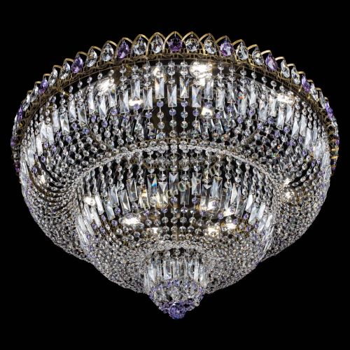 Люстра Водопад Обтикон №15 под бронзу фиолетовая в Саратове Гусь Хрустальный