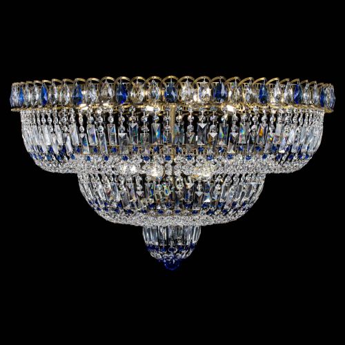 Люстра Водопад Обтикон №15 под бронзу синяя в Саратове Гусь Хрустальный