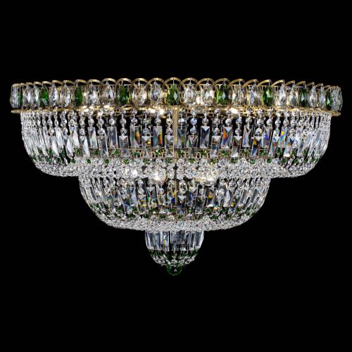 Люстра Водопад Обтикон №15 под бронзу зеленая в Саратове Гусь Хрустальный