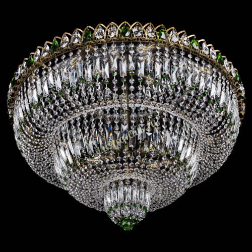 Люстра Водопад Обтикон №15 под бронзу зеленая в Саратове Гусь Хрустальный