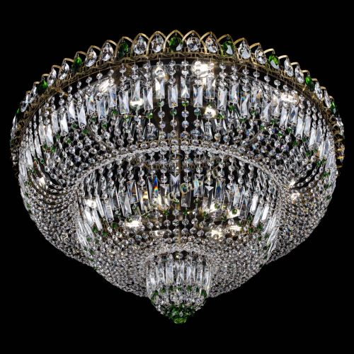 Люстра Водопад Обтикон №15 под бронзу зеленая в Саратове Гусь Хрустальный