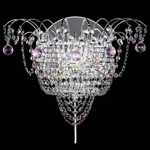 Бра Агата №3 розовая в Саратове Гусь Хрустальный