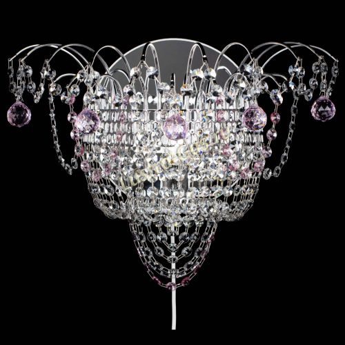 Бра Агата №3 розовая в Саратове Гусь Хрустальный